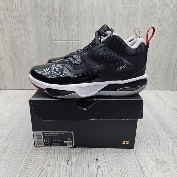 Nike Air Jordan Stay Loyal 3 Black Varsity Red White FB9922 006 Size 5.5 Youth - Picture 4 of 16